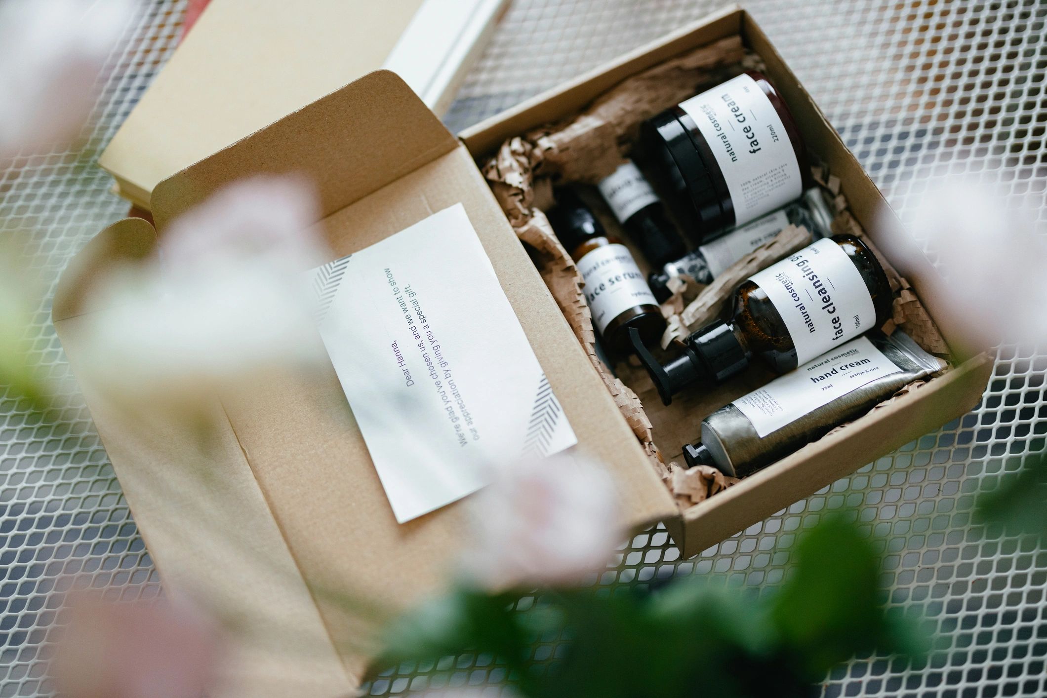 Pink&Co wellness products packed in a gift box