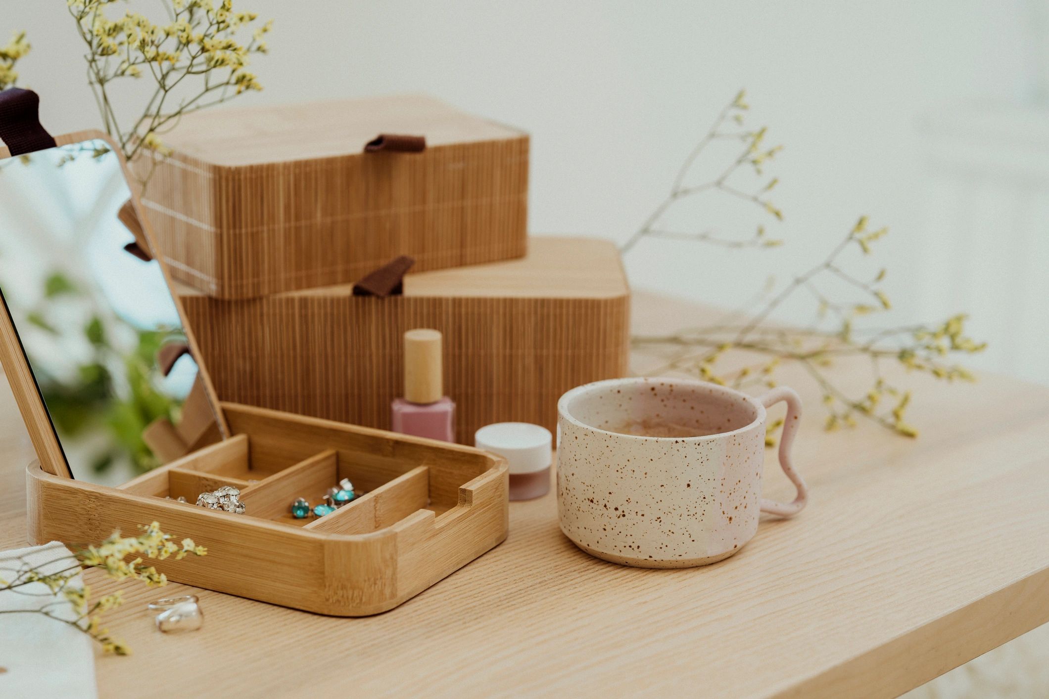 Beauty and lifestyle still life with makeup
