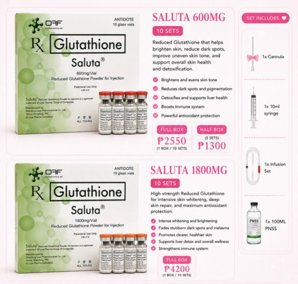 SALUTA [PURE GLUTATHIONE] WITH FREE VITAMIN C