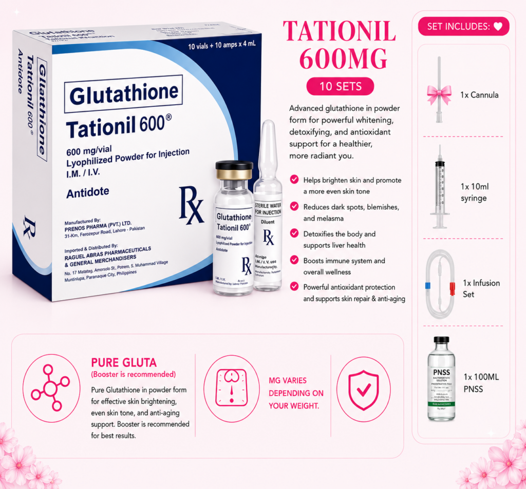 TATIONIL 600MG [PURE GLUTATHIONE] WITH FREE VITAMIN C